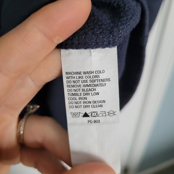 Timberland Men's Navy Blue 1/4 Zip Pullover Size L - Picture 6 of 6